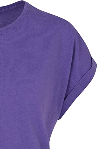 Urban Classics Ladies Extended Shoulders tee Camiseta, Morado (Ultraviolet), S para Mujer