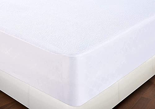 Utopia Bedding Impermeable Protector De Colchón 150 x 200 cm, Premium Funda De Colchón De Rizo 200 gsm, Transpirable, Elástico En Todo El Contorno