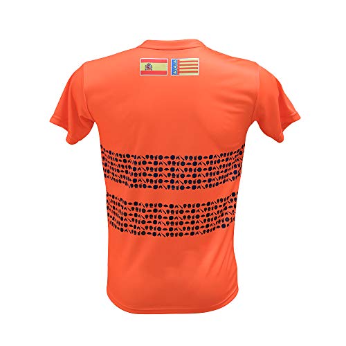 Valencia basket Camiseta motius valencians, Adultos Unisex, Naranja, S