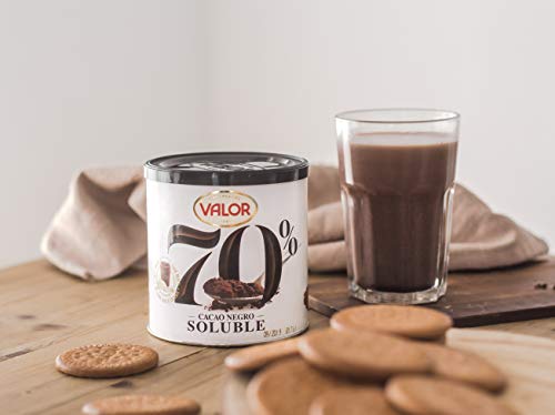 Valor - Bolsa Cacao puro soluble 70%. chocolate Valor sin Gluten. Gran calidad e intenso Sabor y Aroma. Apto para Celiacos - 300 Gramos