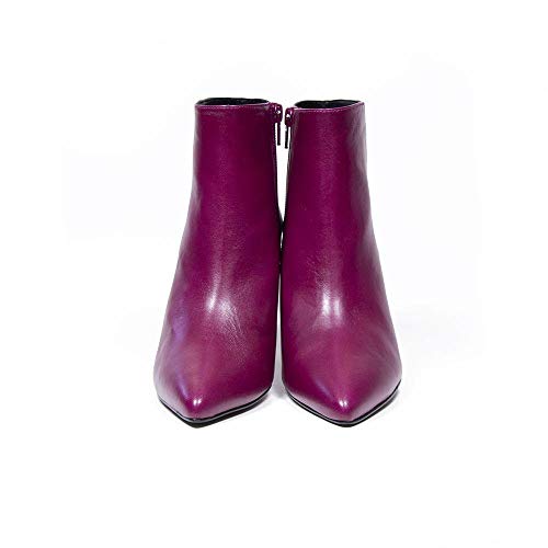 Vanessa Scarlett - Botines de piel frambuesa, color Morado, talla 40 EU