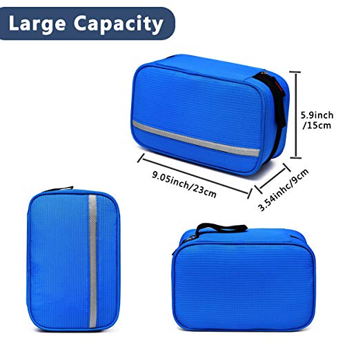 VASCHY Neceser Hombre,Bolsa de Aseo Mujer Neceseres para Maquillaje Bolsa de Cosméticos Impermeable Bolsa de Lavado con Múltiples Bolsillos Azul