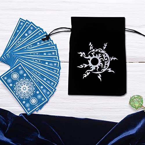 Vecksoy Bolsa de Tarot de Terciopelo, Bolsa con cordón de Terciopelo de Tarot, Bolsa de Almacenamiento de Tarjetas de Tarot, Bolsas de joyería, Bolsa de Dados para Tarjeta de Tarot, Bolsas de Regalo