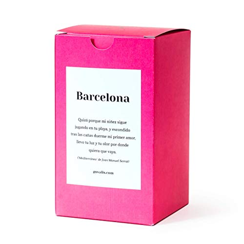 Vela Aromática Barcelona | Cera de Soja 100% Natural | 100 horas, Vela Perfumada Grande en Vaso, Viajes y Recuerdos de Barcelona, Regalos Originales para Amigos, Decoración, Yoga, Dormitorio, Baño