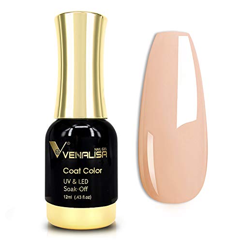 VENALISA Gel Nail Polish, 12ml Natual Deep Beige Nude Pink Color Soak Off UV LED Nail Gel Polish Nail Art Starter Manicure Salon DIY at Home, 0.43 OZ