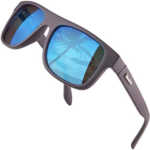 Verdster Gafas de Sol para Mujer No Polarizadas Retro Cuadradas Clásicas Años 90 Gafas para Hombre Deporte Senderismo para Conducir Playa Islander Azul