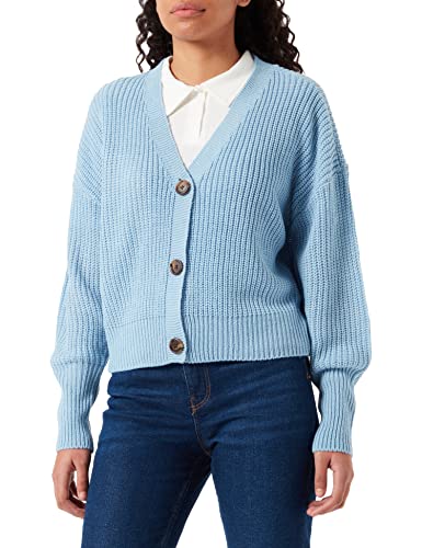 Vero Moda VMLEA LS V-Neck Cuff Cardigan Noos Jersey, Blue Bell, L para Mujer