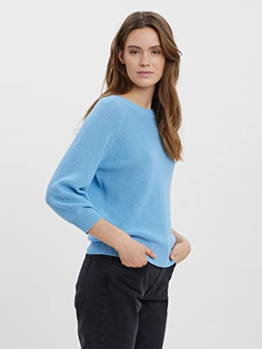 Vero Moda Vmnewlex Sun 3/4 Blouse Noos-Chaqueta de esquí Sudadera, Blue Bell, S para Mujer