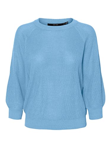 Vero Moda Vmnewlex Sun 3/4 Blouse Noos-Chaqueta de esquí Sudadera, Blue Bell, S para Mujer