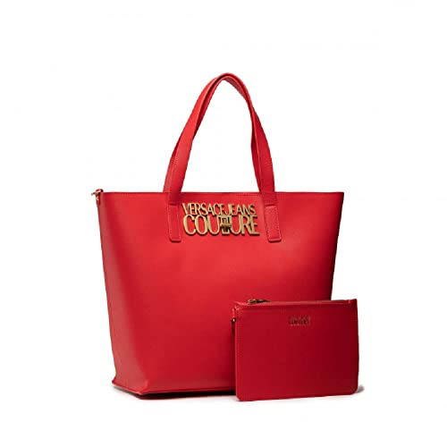 Versace Jeans - Bolso de deporte para mujer, de piel sintética LOCK 71VA4BL8, rojo, Talla única