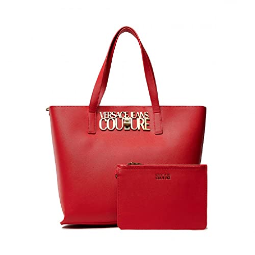 Versace Jeans - Bolso de deporte para mujer, de piel sintética LOCK 71VA4BL8, rojo, Talla única