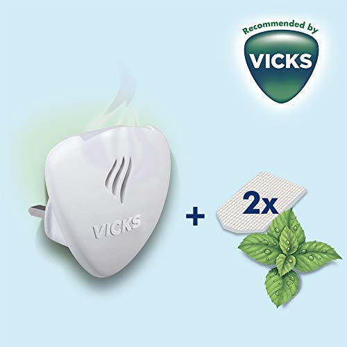 Vicks VH1700E - Vaporizador calmante sin agua eléctrico con vapores calmantes de mentol