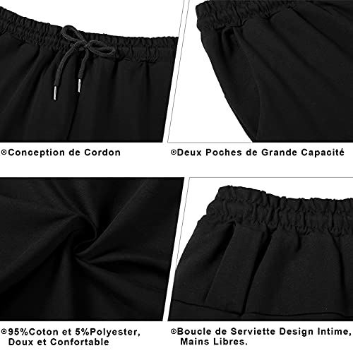 Wayleb Pantalon Chandal Hombre Algodón Pantalones Deporte Invierno Larga Pantalon Jogger Cintura Elástica con Bolsillos de Cremallera Running Fitness