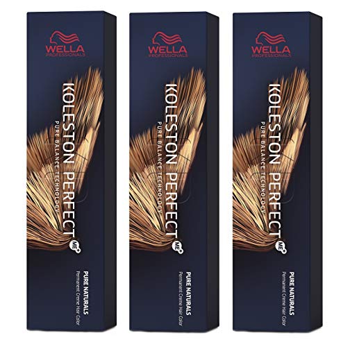 Wella Koleston Perfect Me+ KP Pure Naturals 2/0 - Pack de 3 unidades, color negro