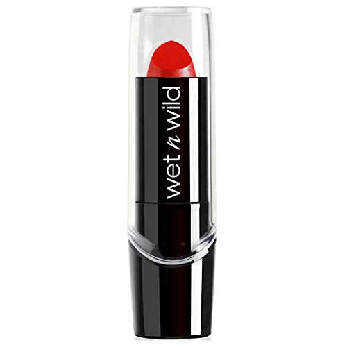 Wet n Wild - Silk Finish Lipstick - Barra de Labios con Color Intenso, Cremoso y Suave - con Aloe Vera, Aceite de Macadamia y Vitaminas A y E - Cherry Frost - 1 Unidad