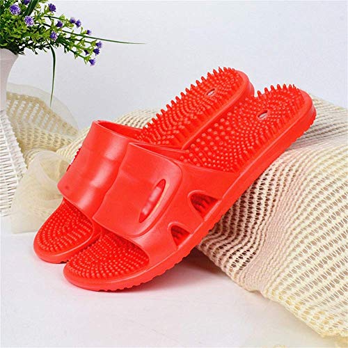 WFFF Zapatillas de Masaje para Amantes Terapia magnética Masculina Punto de acupuntura Terapia de pies Baño Femenino para el hogar Antideslizante en Zapatillas de Verano