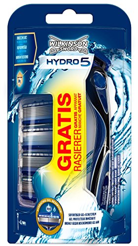 Wilkinson Sword Hydro 5 ventaja Pack 4 cuchillas + Afeitadora gratis, 4 unidades)