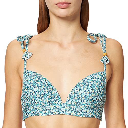 Women' Secret Bikini TOP INSIDE WIRE PAD TOP BAÑO MUST 6482430 ESTAMPADO AZUL ,95B para Mujer