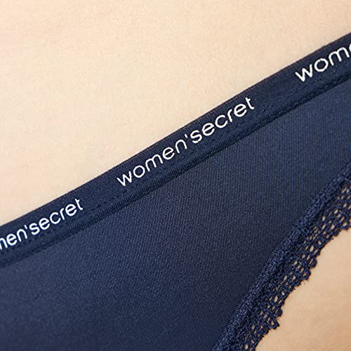 Women' Secret Braguitas SIDE STRING BRASILIEN BRIEF SUELTAS 872865 NAVY ,M para Mujer