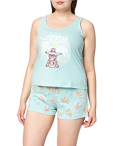 Women' Secret Juego de pijama STRAPS SHORT PANT PYJAMA DIVER PIJAMA 3132870 VERDE ,M para Mujer