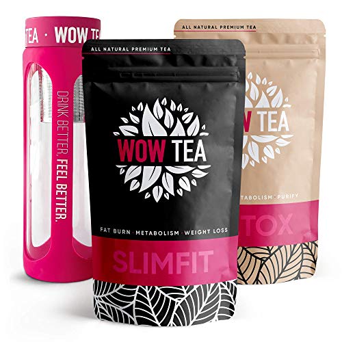 WOWTEA Té Detox Con Botella | Té Adelgazante Para Bajar de Peso | Infusión para Desintoxicación y Control de Perdida de Peso