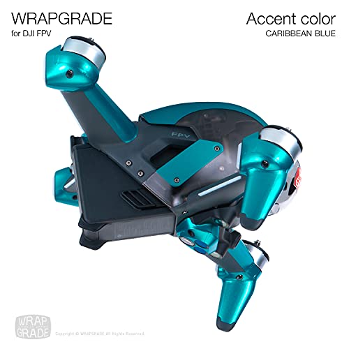 WRAPGRADE Skin Compatible con dji FPV | Accent Color (Caribbean Blue)