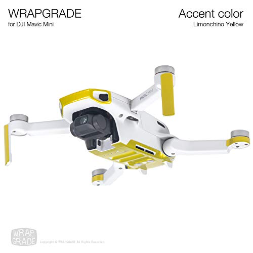 WRAPGRADEl Color Acento Skin Compatible con dji Mavic Mini (LIMONCINO Yellow)