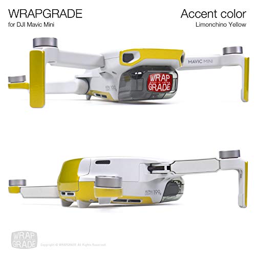 WRAPGRADEl Color Acento Skin Compatible con dji Mavic Mini (LIMONCINO Yellow)