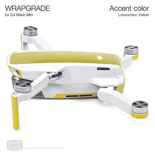 WRAPGRADEl Color Acento Skin Compatible con dji Mavic Mini (LIMONCINO Yellow)