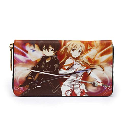 XCNGG Sword Art Online Anime Wallet Wallet Los Estuches de Cuero para Tarjetas de crédito para Hombres y Mujeres Son exclusivos Personalizados, Personalizados para Bricolaje, Carteras de Moda, Unisex