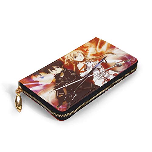 XCNGG Sword Art Online Anime Wallet Wallet Los Estuches de Cuero para Tarjetas de crédito para Hombres y Mujeres Son exclusivos Personalizados, Personalizados para Bricolaje, Carteras de Moda, Unisex