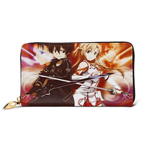 XCNGG Sword Art Online Anime Wallet Wallet Los Estuches de Cuero para Tarjetas de crédito para Hombres y Mujeres Son exclusivos Personalizados, Personalizados para Bricolaje, Carteras de Moda, Unisex