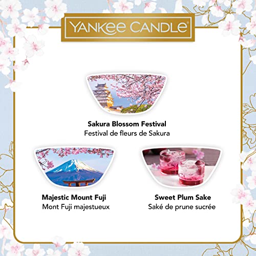 Yankee Candle Set de regalo | 3 cera perfumada se derrite en una caja de regalo floral | Colección del festival Sakura Blossom | Ideal para regalos del día de la madre