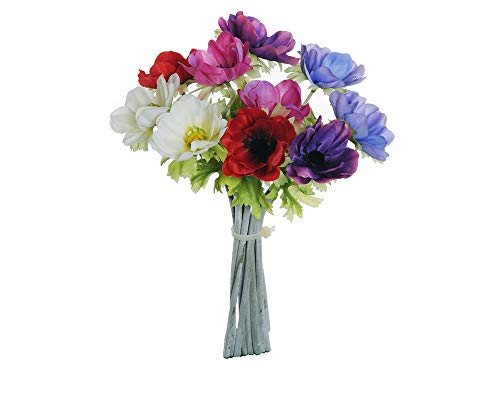 Zelda Bomboniere - Ramo de Anemones x 10 cm, 31 Flores Artificiales