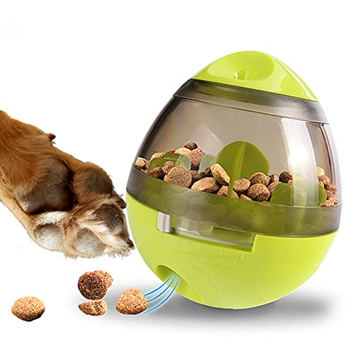 Zellar Dispenser De Premios Juguete Para Perros - Pelota Para Premios de Perros / Dispenser de Comida / Juguetes Interactivos / Pelota de Premios Para Perros y gatos Pequeños y Medianos (Verde)