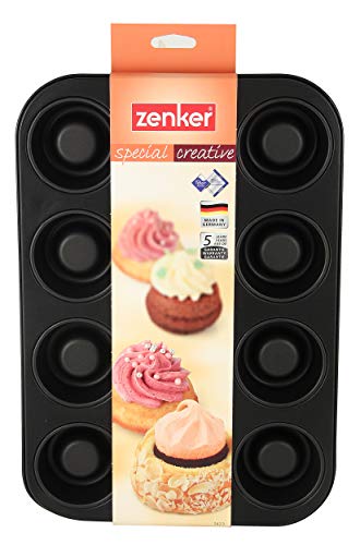 Zenker 7423 - Molde para pastelitos (12 Unidades, 38 x 26 x 3 cm)