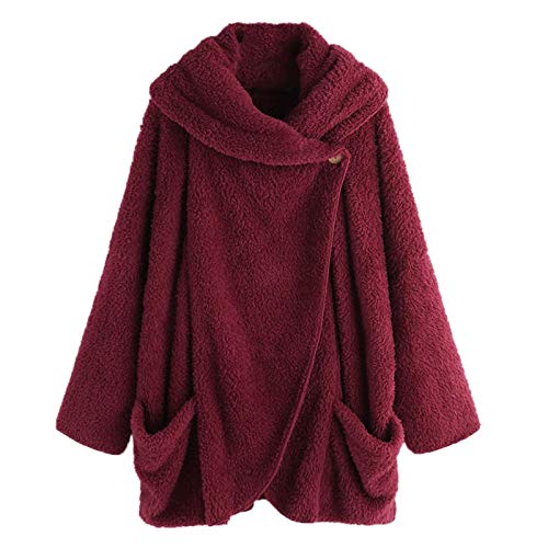 Zilosconcy Cárdigan Mujer Invierno Rebajas Lana Calentita Mujer Abrigo Con Bolsillos Talla Grande Pullover Jerseys Manga Larga Sueter Chaqueta Tops Esponjoso Sudaderas Adolescentes Rebeca