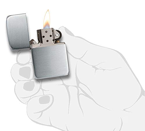 Zippo Briquet, Hand Satin Silver, Normal (60001172)