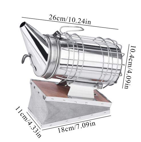 ZXJOY Bee Hive - Herramienta de apicultura de acero inoxidable para ahumar, con equipo de apicultura (ahumador de abejas)