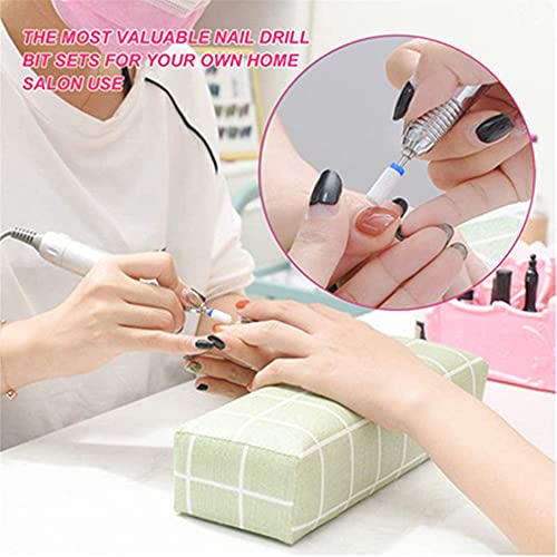 10 piezas de brocas de uñas para uñas acrílicas, carburo de tungsteno profesional y juego de brocas de cerámica de 3/32 para uñas para quitar cutículas de uñas de gel grabadas