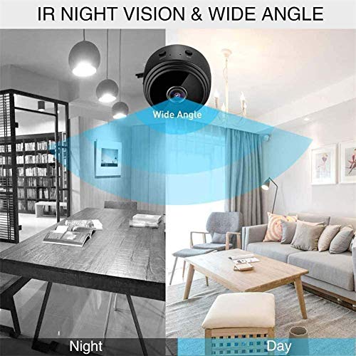 1080P HD Hot Link Remote Surveillance Camera Recorder, 150 ° Wide Angle Mini Spy Hidden Camera with Night Vision and Motion Detection For Home/Office/Garage