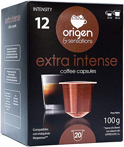 124 Cápsulas Nespresso Surtido Compatibles con Máquinas Nespresso - 40 + 4 capsulas de regalo Extra Intense, 20 Ristretto, 20 Intense, 20 Arabica, 20 Decaf