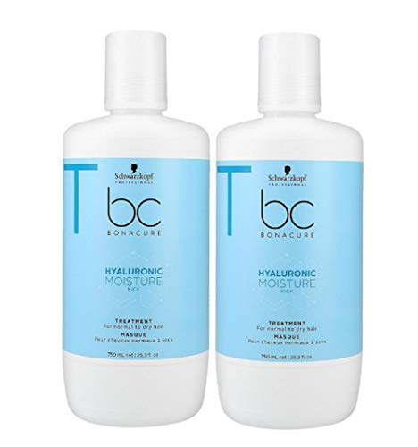 2 tratamientos hidratantes Hyaluronic para cabello normal seco Bonacure Schwarzkopf Professional 750 ml