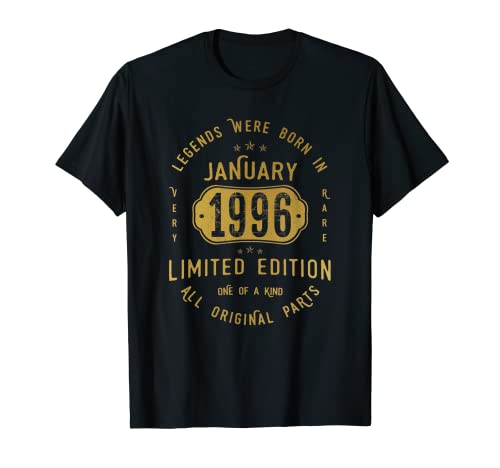 26 años Cumpleaños Las Leyendas nacen en Enero de 1996 Camiseta