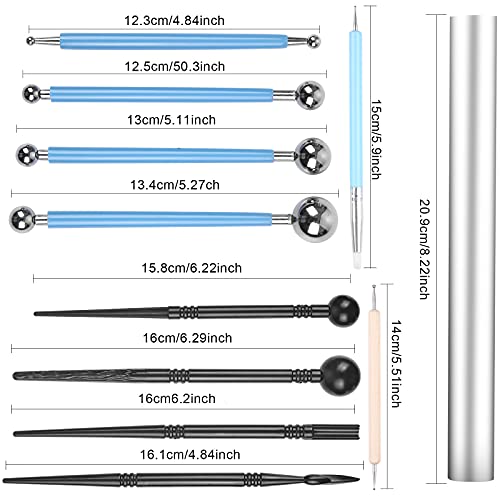 27 Pcs Herramientas arcilla, Liesun Set de Herramientas de Esculpir Arcilla y modelar cerámica, herramientas de arcilla, herramientas arcilla polimerica, para Modelado de Arcilla,Tallado de madera