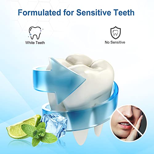 28 Piezas Tiras Blanqueadoras Dientes Antisensible, Kit Avanzado de Teeth Whitening Antideslizante, Whitening Strips de Acción Rápida de 30 Minutos, Elimina Fácilmente las Manchas yel Mal Aliento