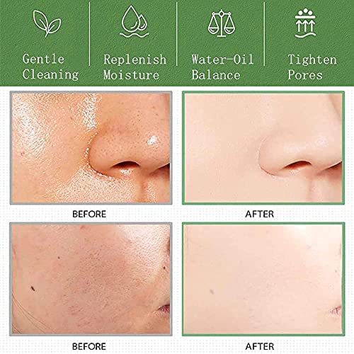 2Pcs Green Mask Stick, Green Tea Cleansing Mask, Mascarilla de Limpieza Profunda, Controla el Aceite, Elimina los Puntos Negros, Apto Para Mujeres y Hombres de Todo Tipo de Piel