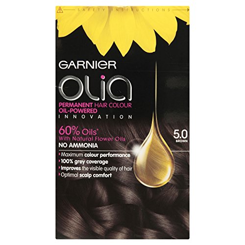 3 x Garnier Olia Permanent Hair Colour 5.0 Brown