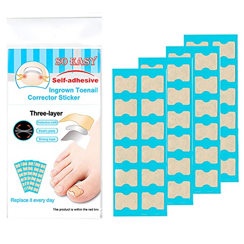 48 Piezas Parche Corrector de Uñas de Los Pies Pegatinas de Corrección de Uñas Encarnadas Parche Elástico de Uña Del Pie Correctoras Uñas Encarnadas para Mujeres y Hombres, para Cuidado de Las Uñas