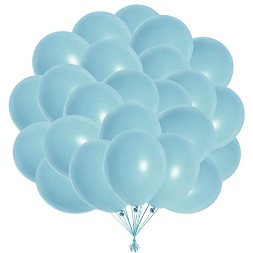 50 globos de fiesta, Globos macarrones de 12 pulgadas, globos de latex para decoración de fiestas cumpleaños bodas aniversarios celebraciones decoración de arcos (Azul)